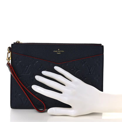 Louis Vuitton Empreinte Pochette Melanie MM Marine Rouge 2 of 6