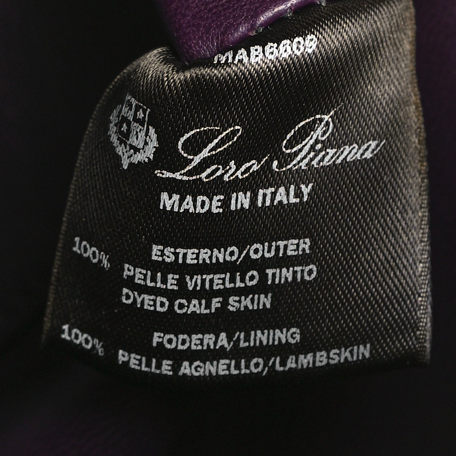 Loro Piana Grained Calfskin L19 Extra Pocket Pouch Plum 7 of 11