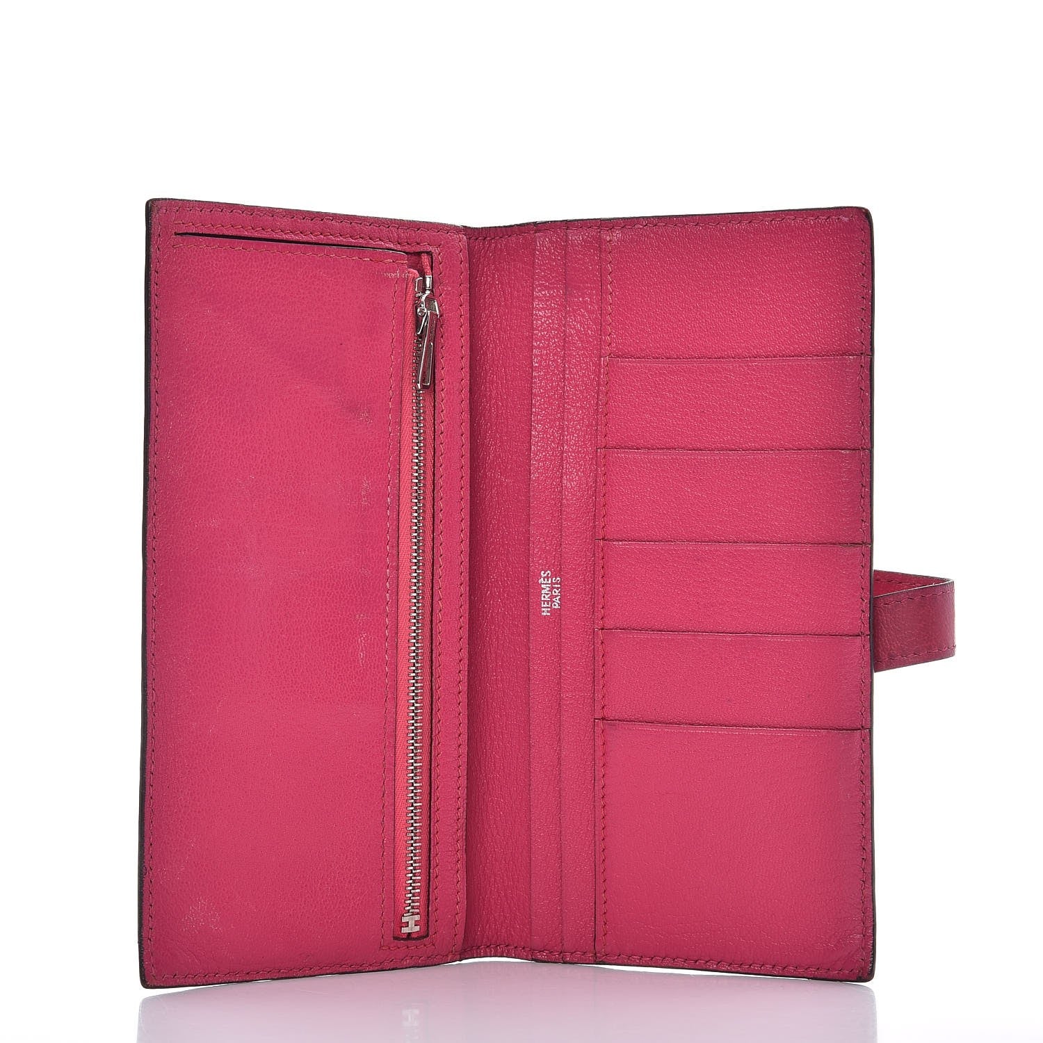 Hermes Chevre Mysore Bearn Wallet Rose Shocking 5 of 11