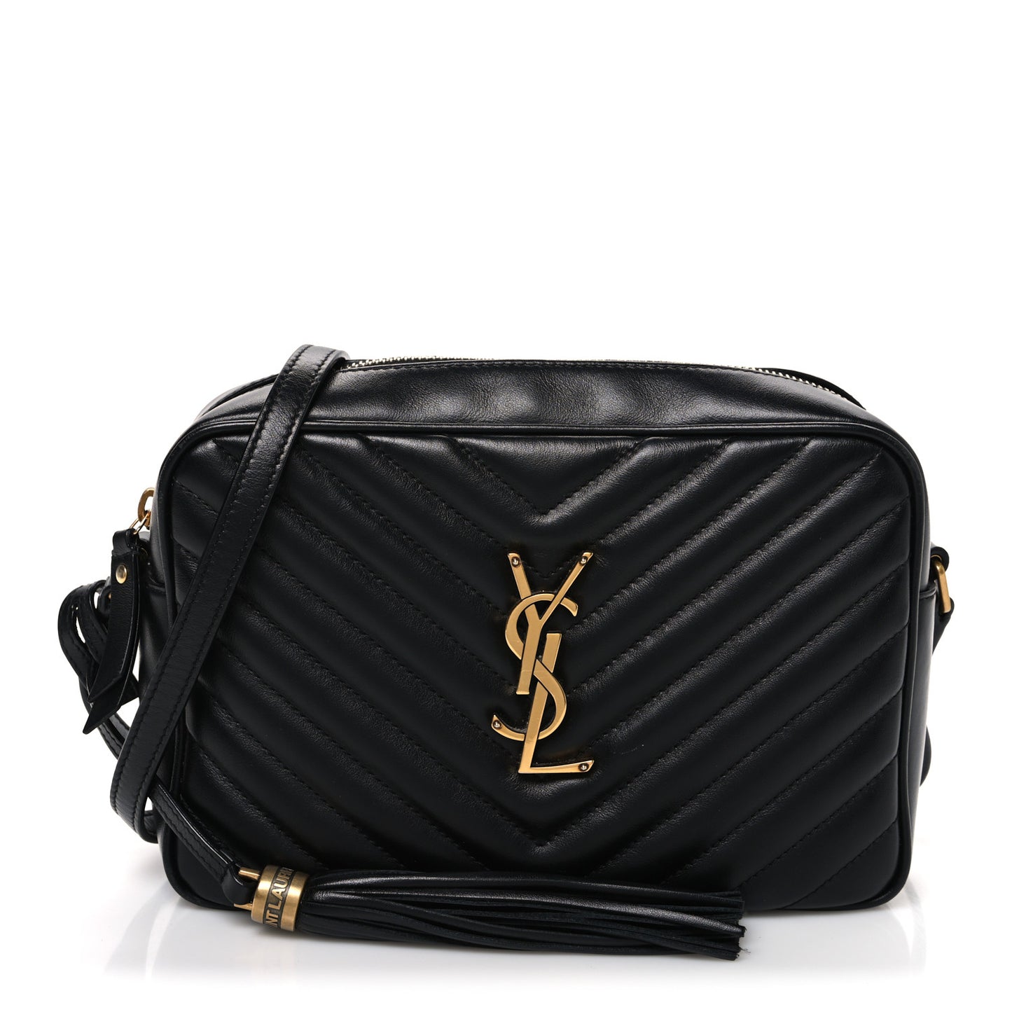 Calfskin Matelasse Monogram Lou Camera Bag Black