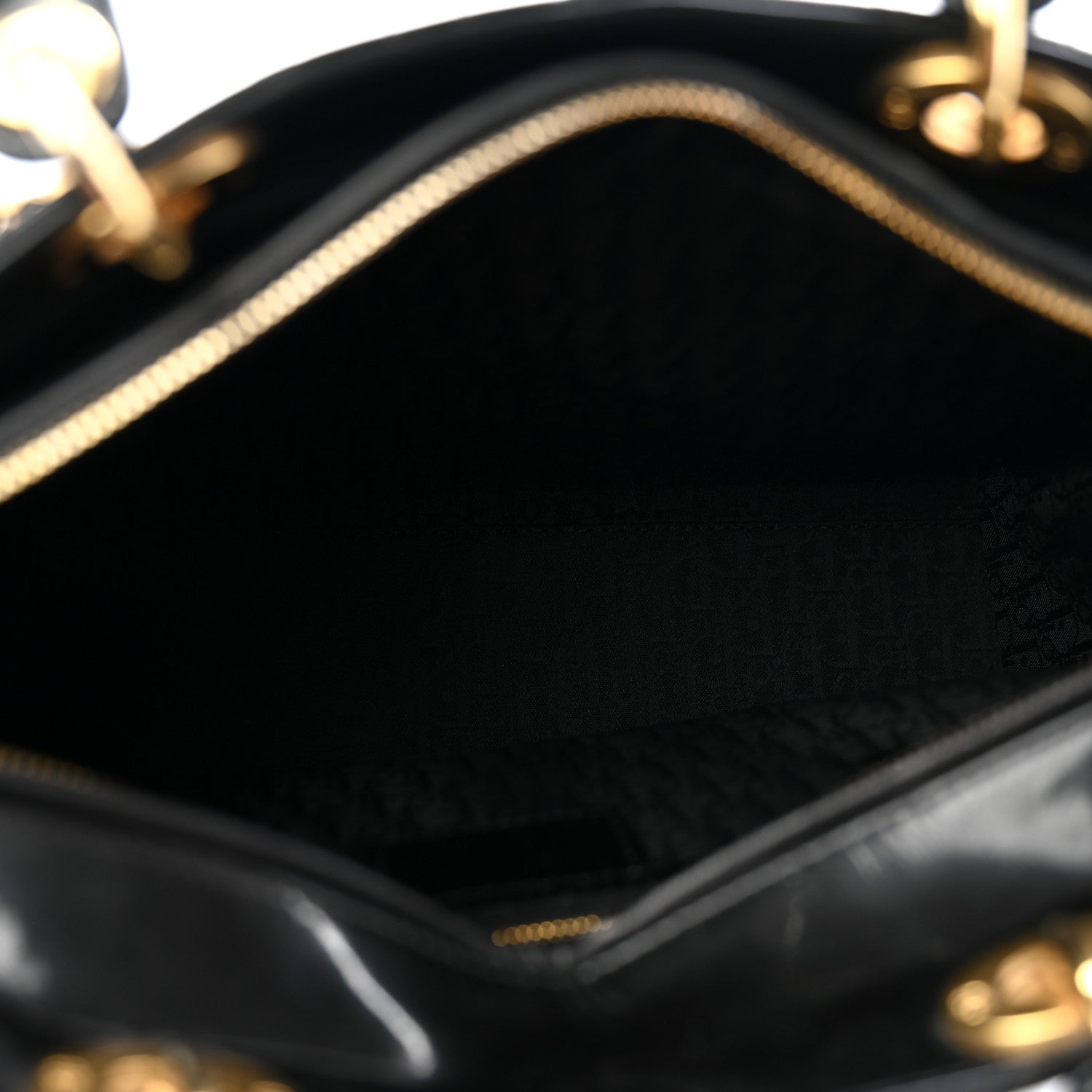 Christian Dior Patent Cannage Large Lady Dior Black 5 of 13