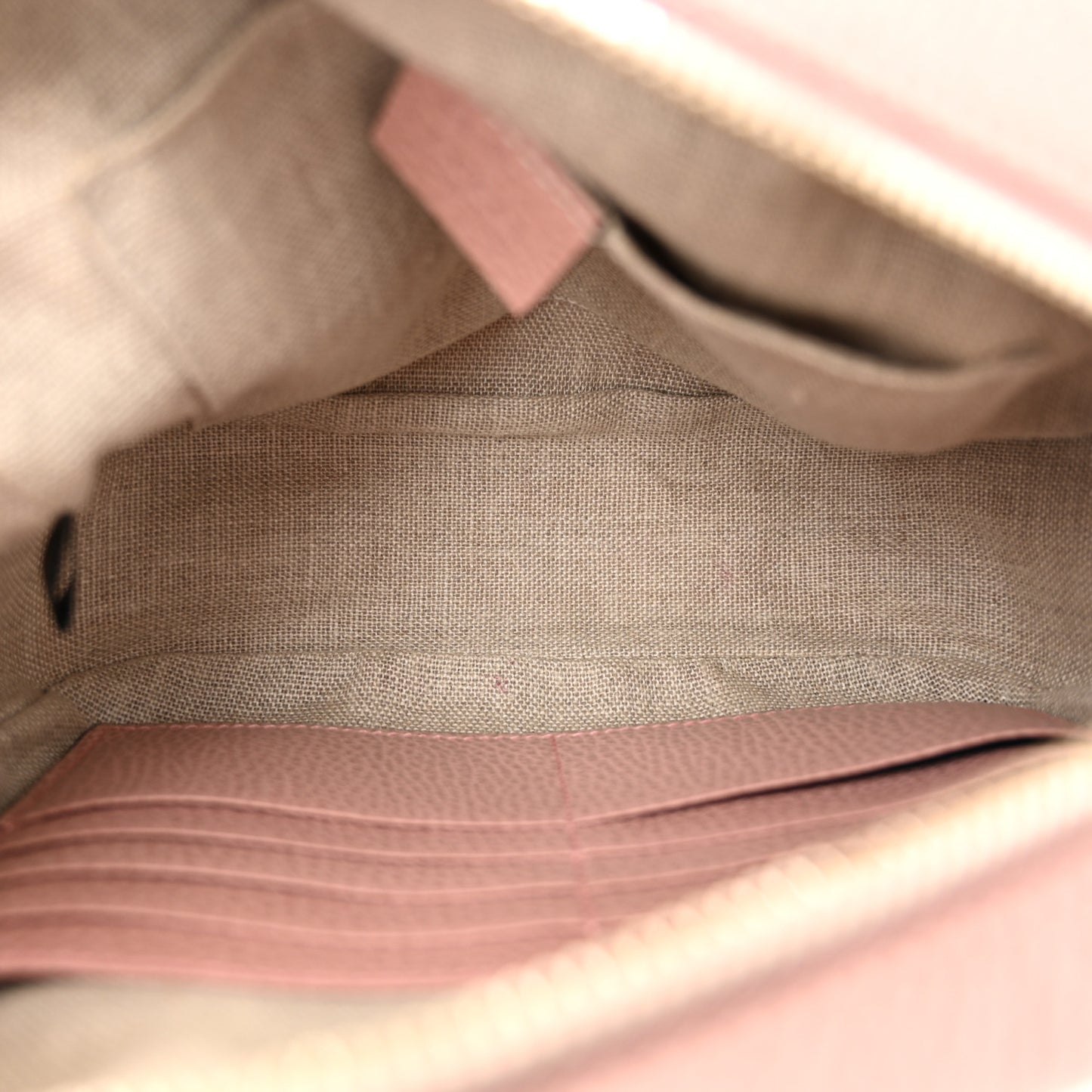 Monogram Mini Bree Messenger Bag Beige Soft Pink