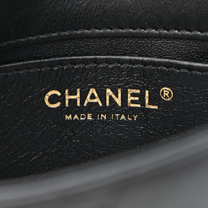 Chanel Lambskin Quilted Mini Heart Charms Flap Black 6 of 10