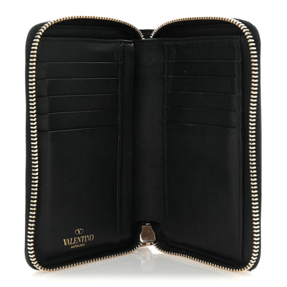 Valentino Garavani Calfskin Go Logo Zip Around Wallet Black 6 of 8