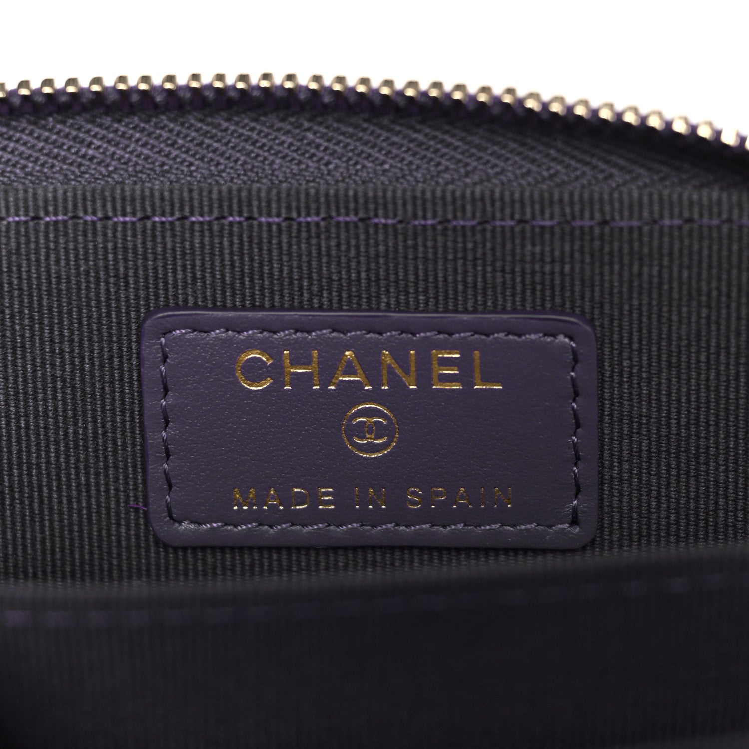 Chanel Caviar Quilted Zip Coin Purse Purple 6 of 8