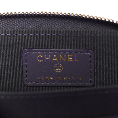Chanel Caviar Quilted Zip Coin Purse Purple 6 of 8