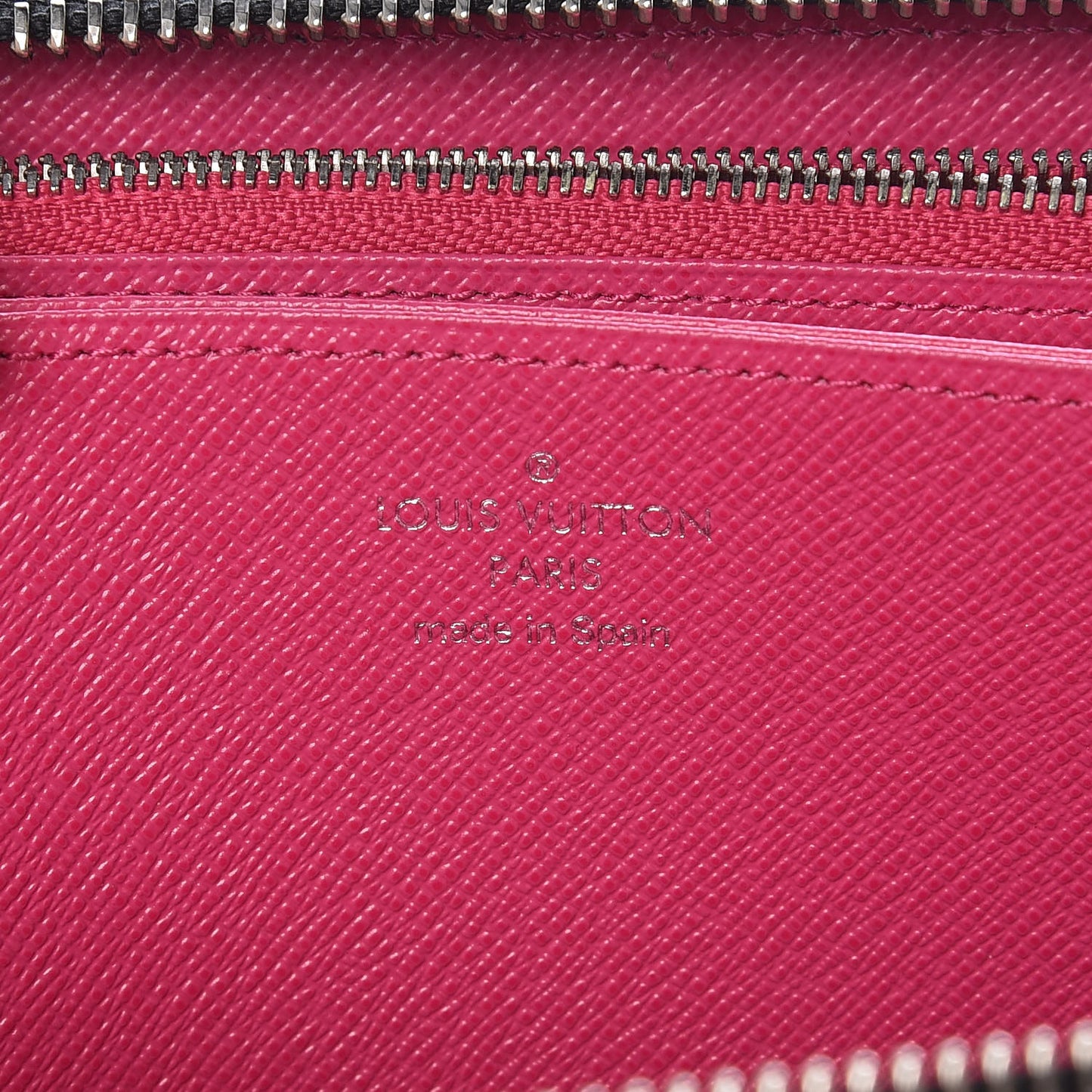 Epi Zippy Wallet Black Hot Pink