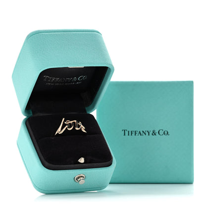 Tiffany 18K Rose Gold Paloma's Graffiti Love Ring 56 7.75 6 of 6