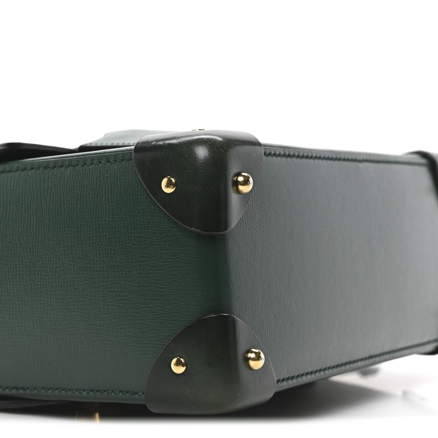 Gucci Azalea Calfskin Small Padlock Bamboo Shoulder Bag Vintage Green 9 of 10