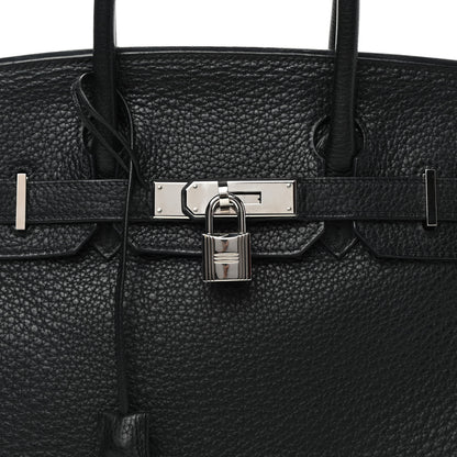 Hermes Taurillon Clemence Birkin 30 Black 7 of 12