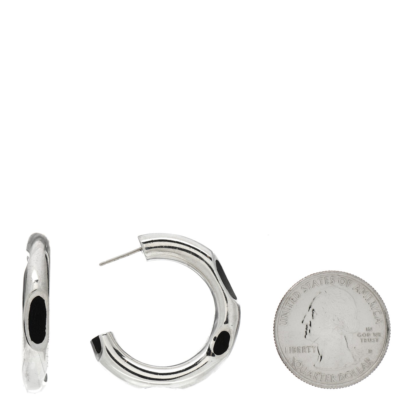 Sterling Silver Wood Frank Gehry Tube Hoop Earrings