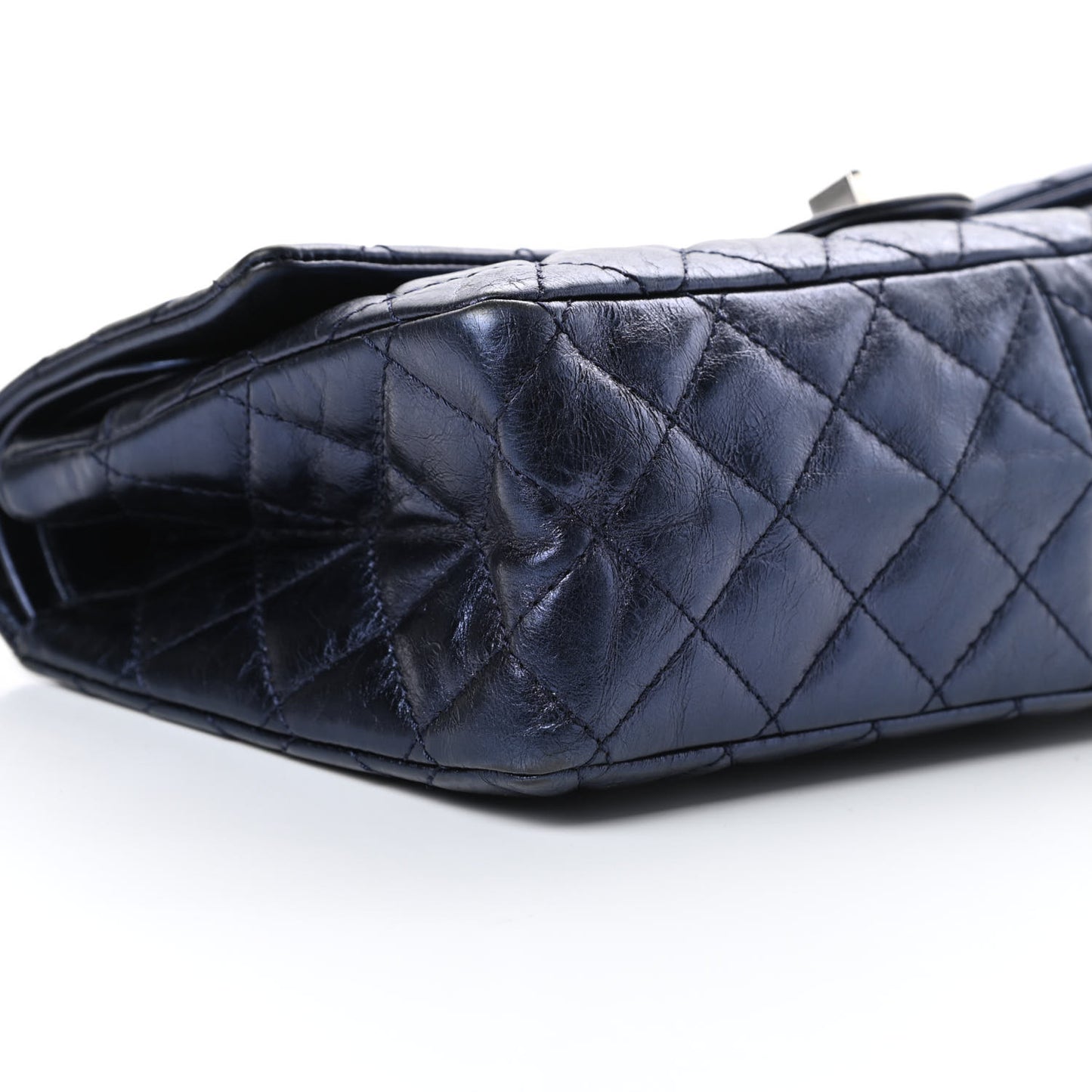 Metallic Aged Calfskin Quilted 2.55 Reissue 226 Flap Blue