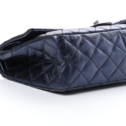 Chanel Metallic Aged Calfskin Quilted 2.55 Reissue 226 Flap Blue 9 of 14