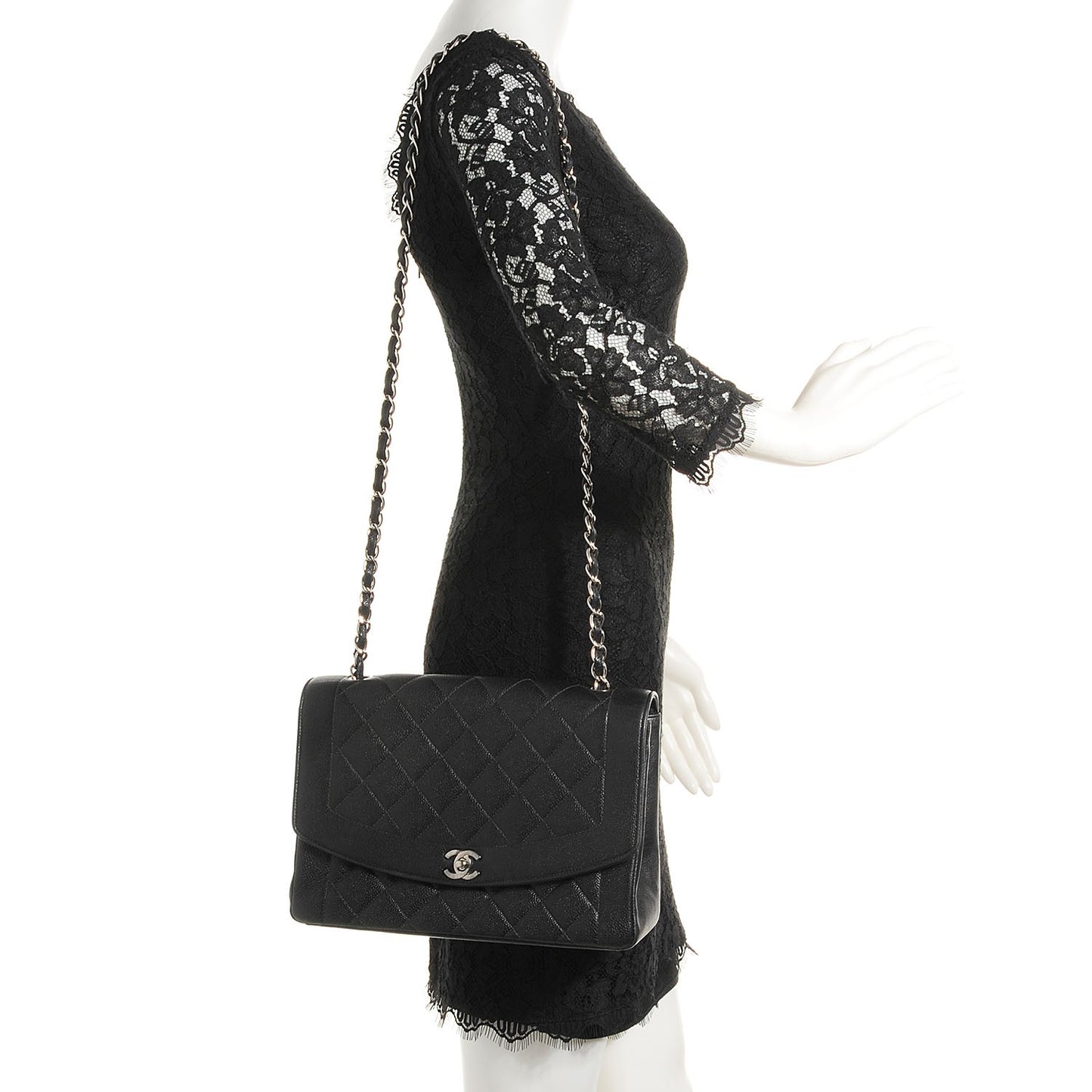 Caviar Quilted Jumbo Single Flap Black