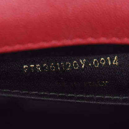 Saint Laurent Calfskin Monogram Large Belle De Jour Clutch Red 9 of 11