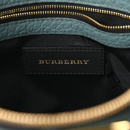 Burberry Signature Grain Calfskin Check Embossed Small Chichester Crossbody Clutch Bag Celadon Blue 7 of 13