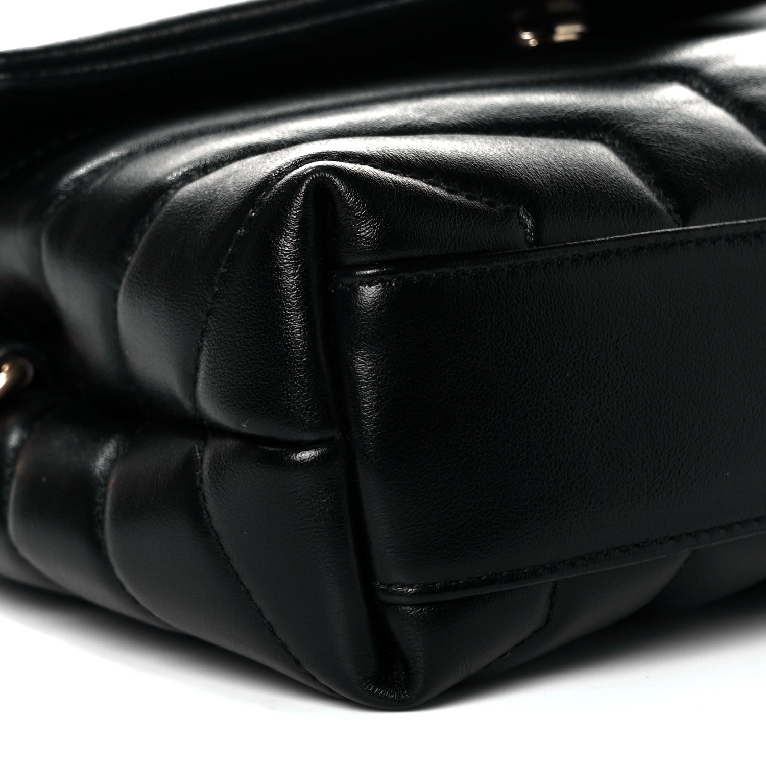 Saint Laurent Calfskin Y Quilted Monogram Toy Loulou Crossbody Bag Black 4 of 9