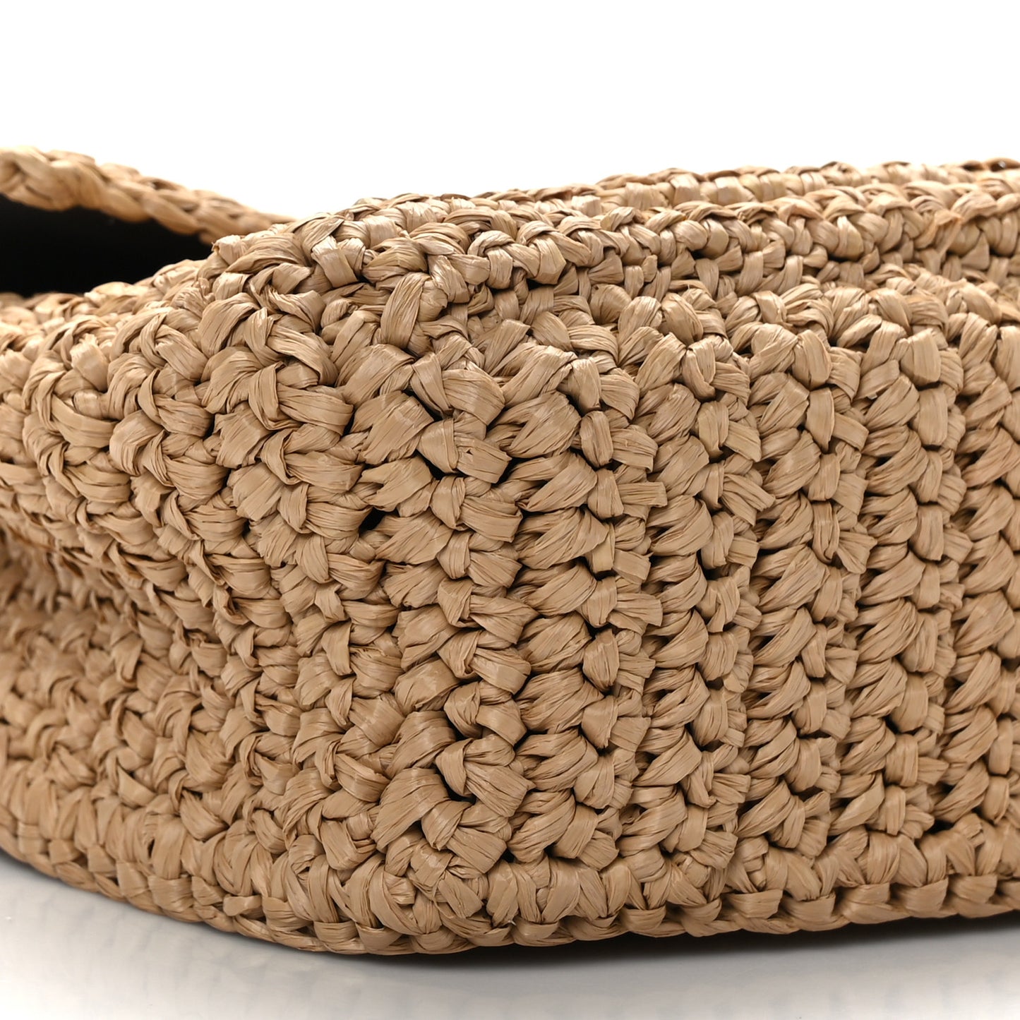 Raffia Calfskin Monogram Medium Niki Chain Satchel Natural