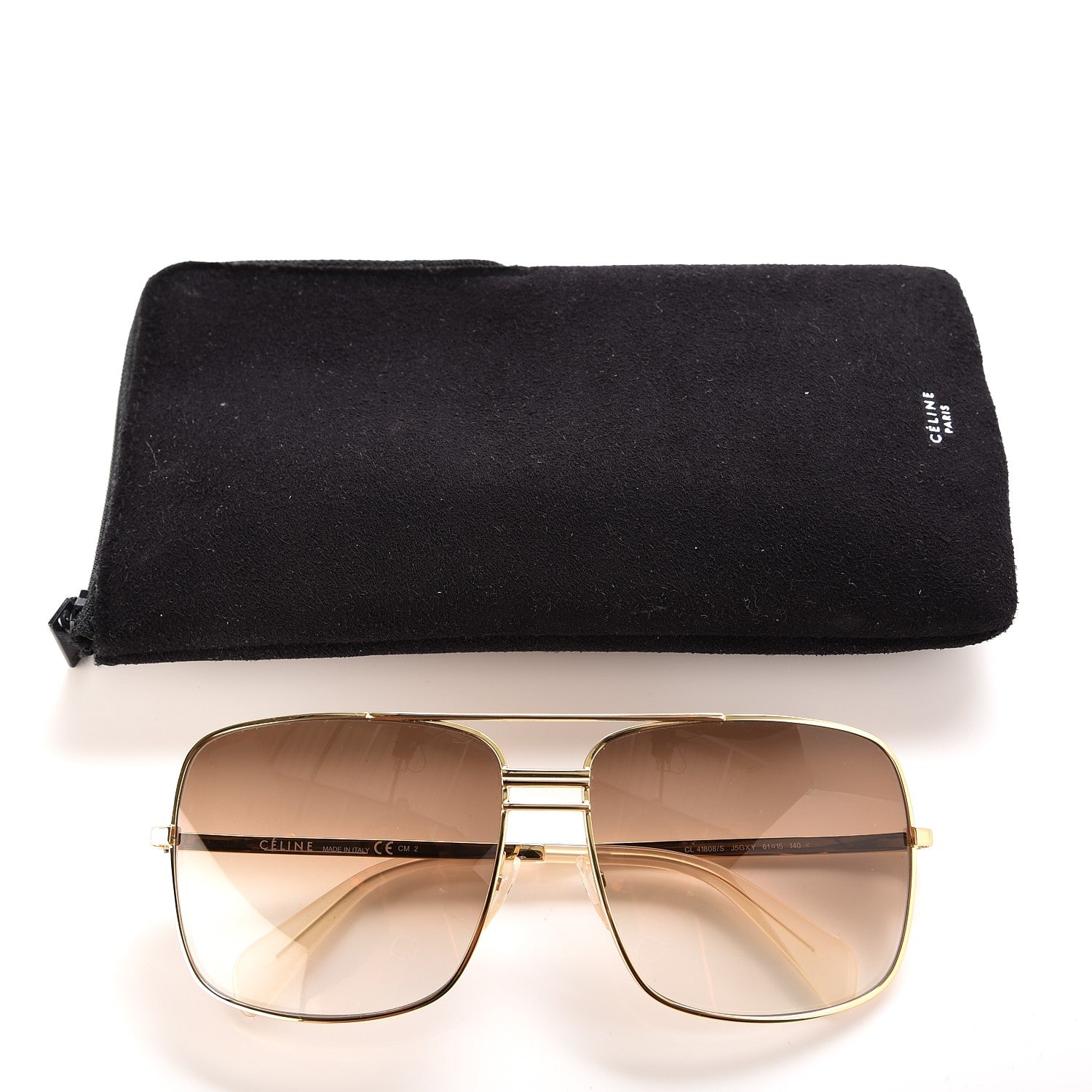 Celine Metal Sunglasses CL 41808/S Gold 8 of 8