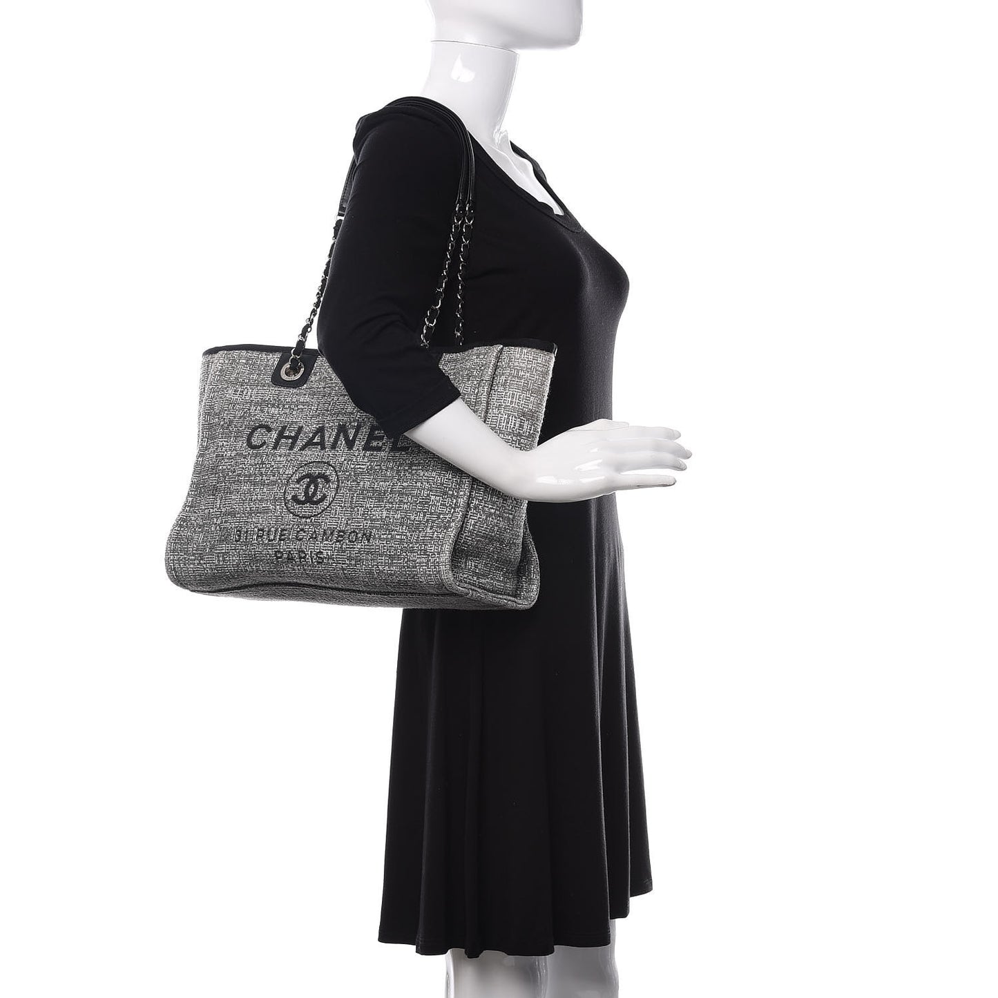 Canvas Small Deauville Tote Grey