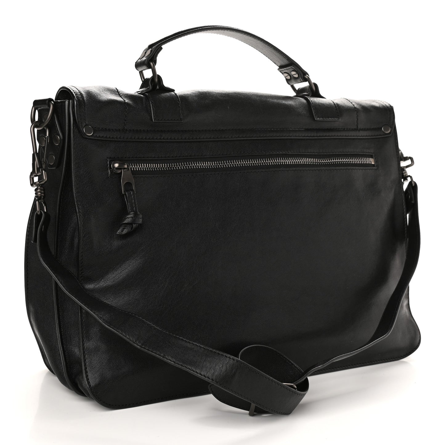 Lambskin PS1 Large Satchel Black