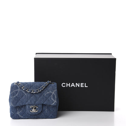 Chanel Denim CC Quilted Mini Square Flap Blue 11 of 11