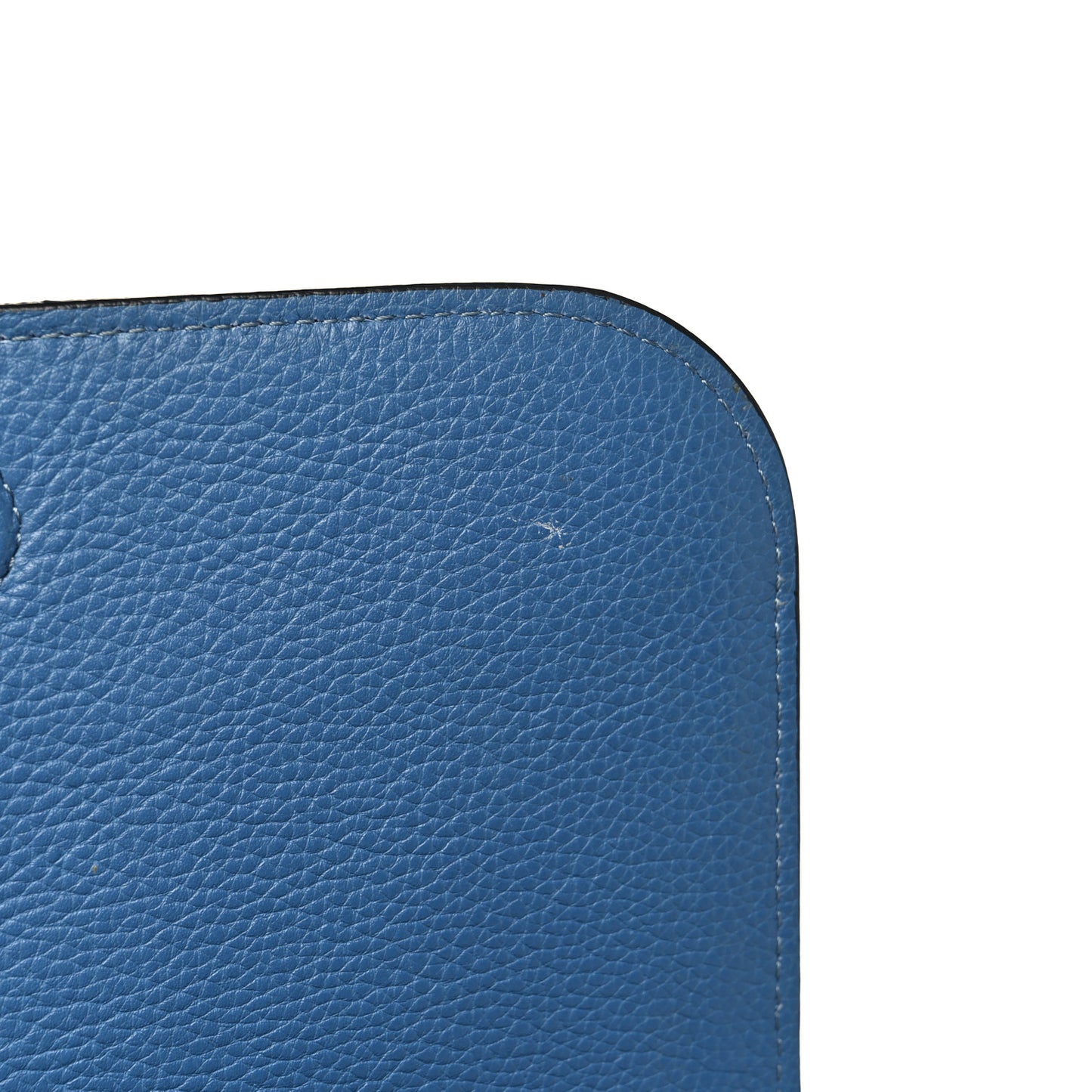 Grained Calfskin Padlock Crossbody Bag Blue