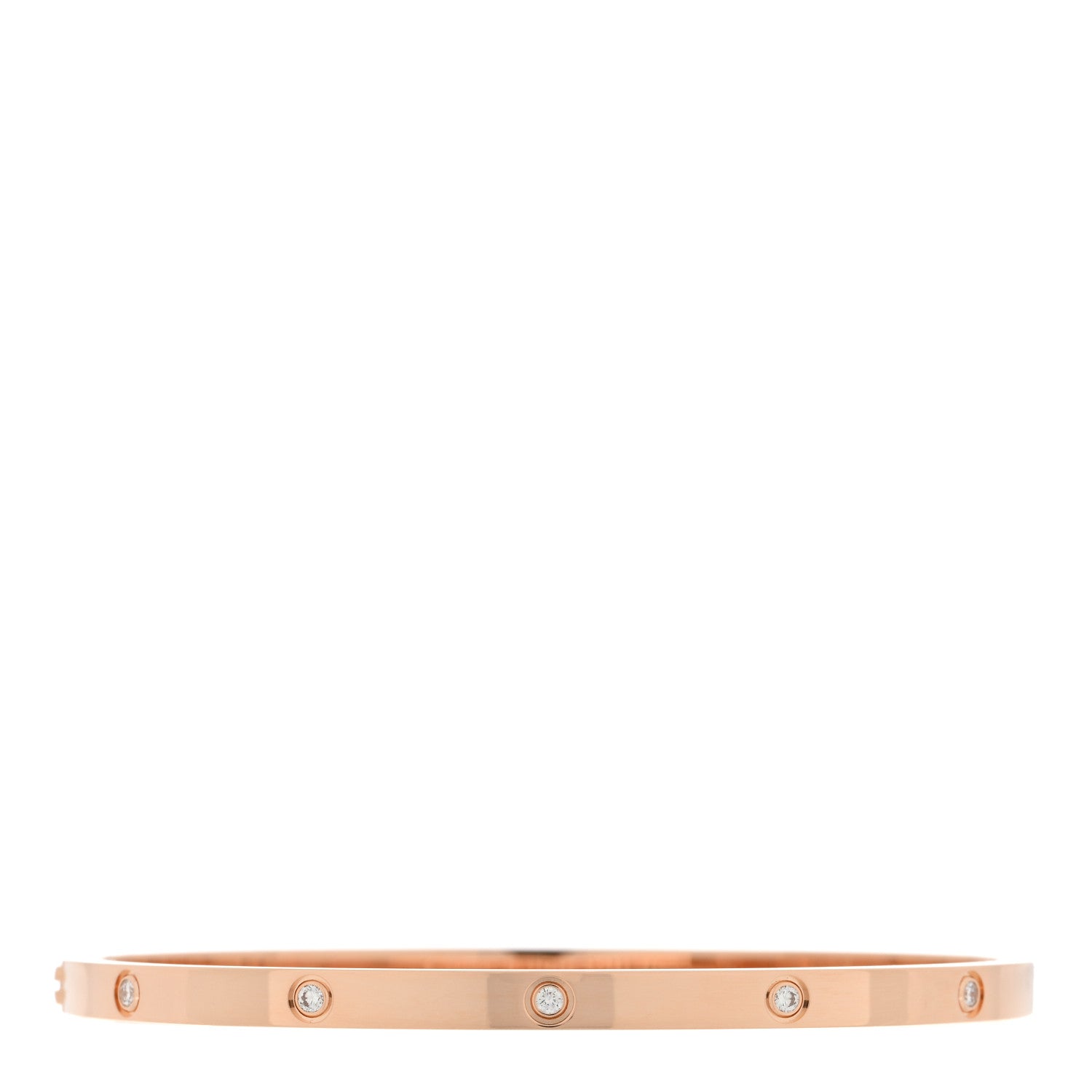 Cartier 18K Pink Gold 10 Diamond Small LOVE Bracelet 17 2 of 5