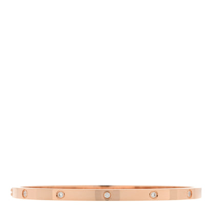 Cartier 18K Pink Gold 10 Diamond Small LOVE Bracelet 17 2 of 5