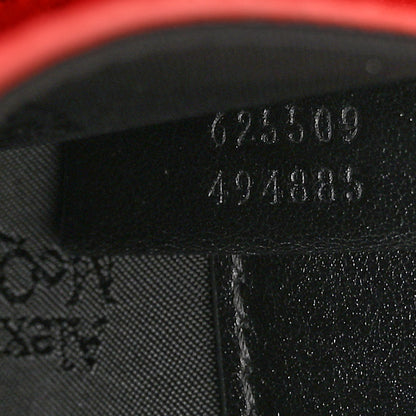 Alexander McQueen Canvas Jacquard Print Graffiti Tote Black Lust Red 7 of 11