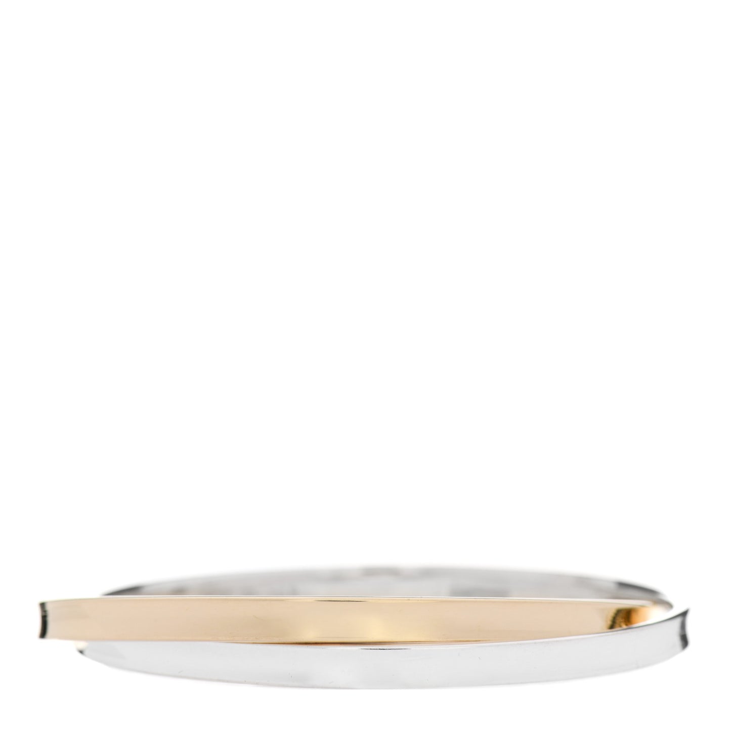 18K Yellow Gold Sterling Silver 1837 Interlocking Bangle Bracelet