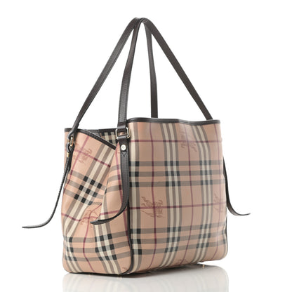 Burberry Haymarket Check Small Canterbury Tote Chocolate 3 of 13