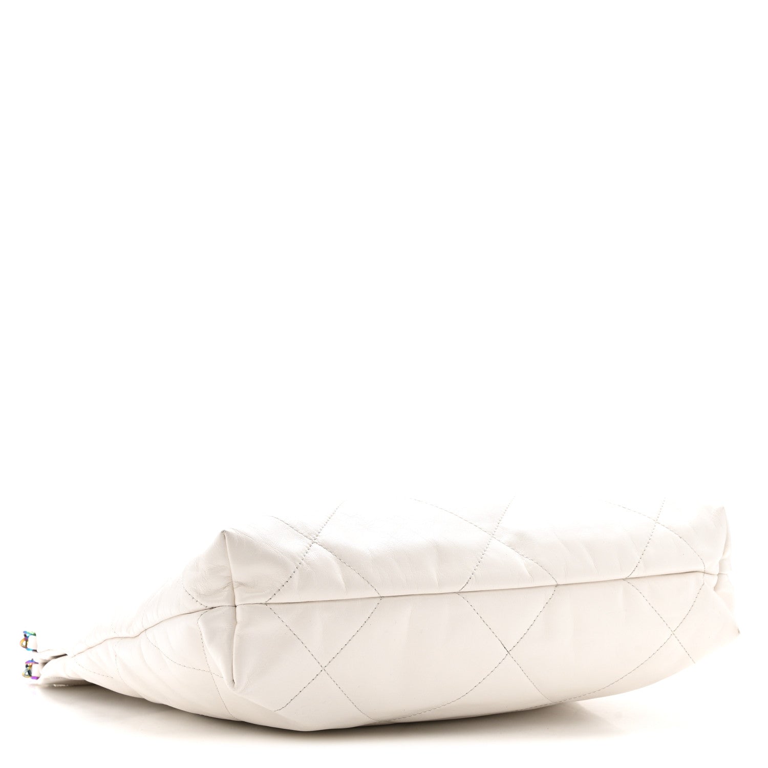 Chanel Shiny Calfskin Quilted Small Rainbow Chanel 22 White 5 of 13