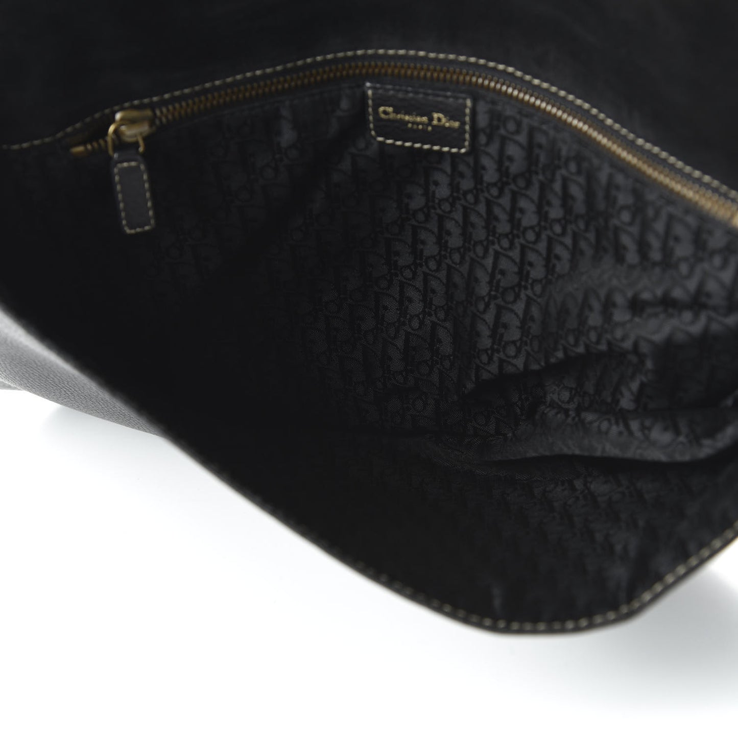 Calfskin Baudrier Saddle Bag Black