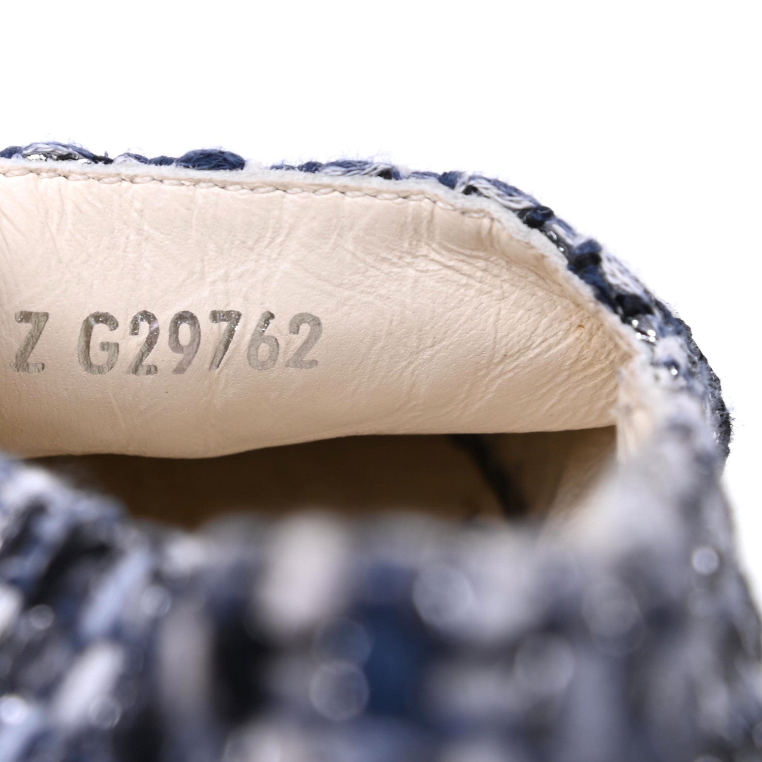 Chanel Metallic Tweed Lambskin CC Espadrilles 39 Blue Black Silver 9 of 12