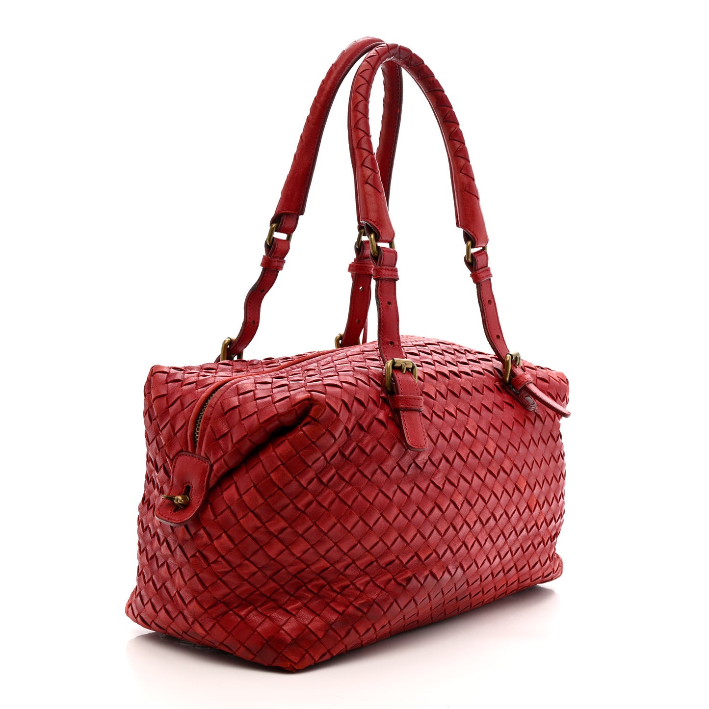 Nappa Intrecciato Montaigne Bag Red