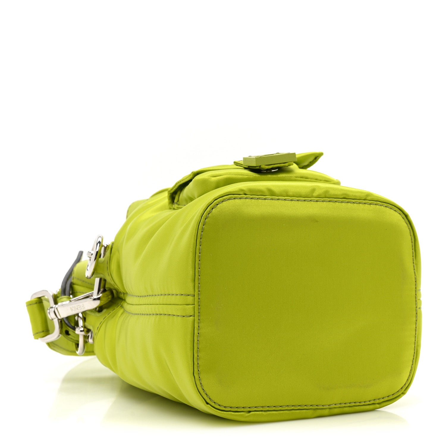 Fendi Nylon Ninfa Vitello King Cuoio Mini Mon Tresor Bucket Bag Wasabi 4 of 10