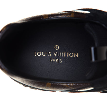 Louis Vuitton Suede Monogram Run Away Sneakers 36 Black 7 of 9
