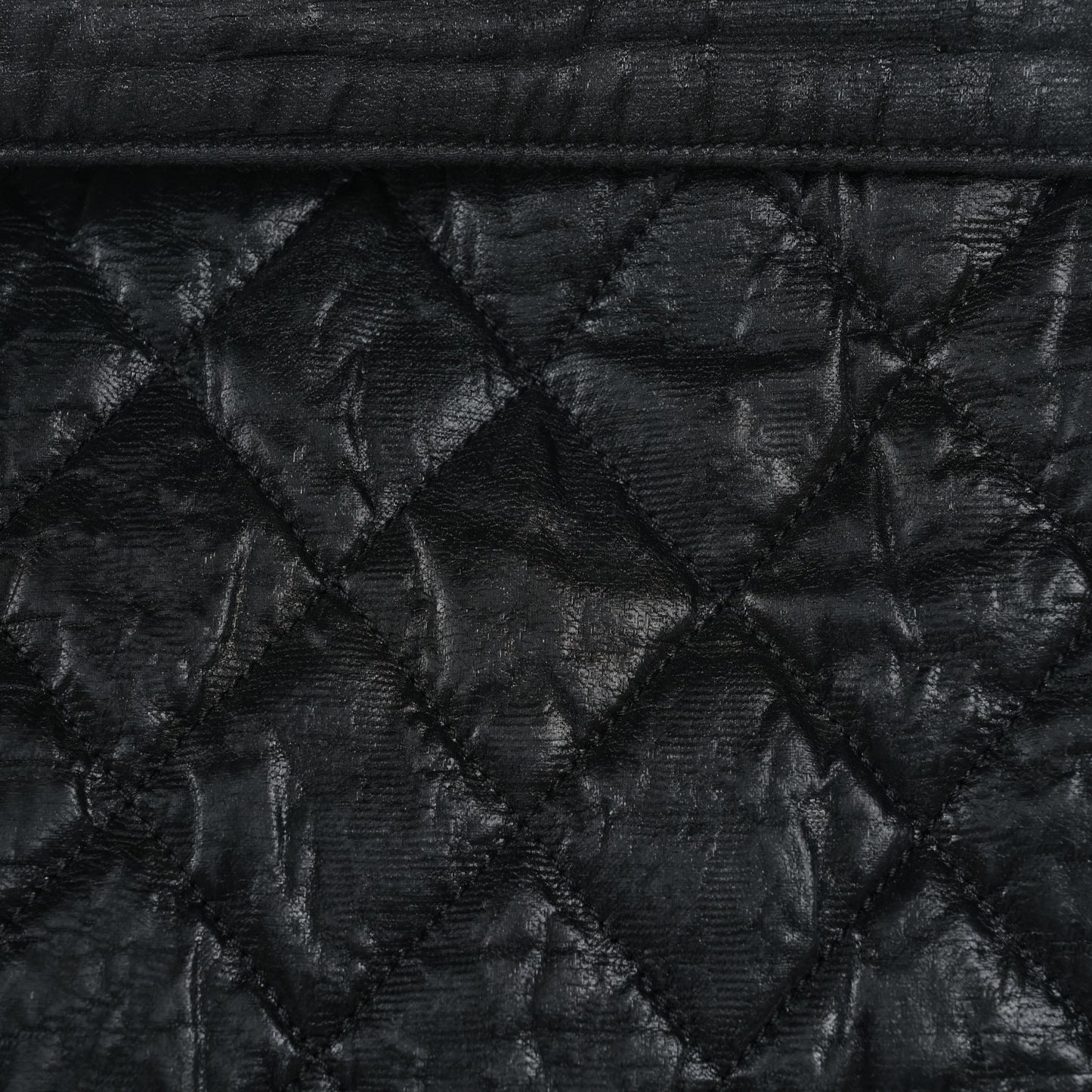 Crinkled Coated Canvas Le Marais Hobo Black