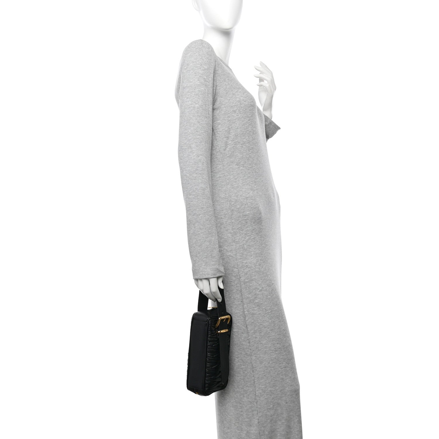 Miu Miu Nappa Matelasse Business Clutch Black 2 of 10