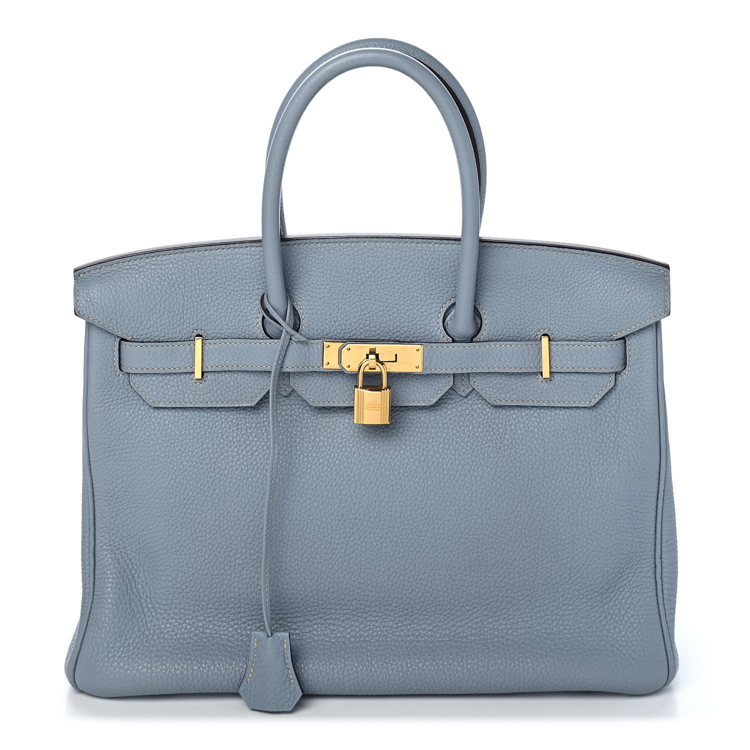 Hermes Togo Birkin 35 Bleu Lin 1 of 10