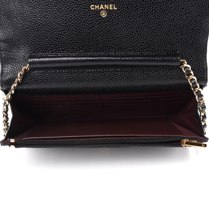 Chanel Caviar Quilted Wallet On Chain WOC Black 5 of 12