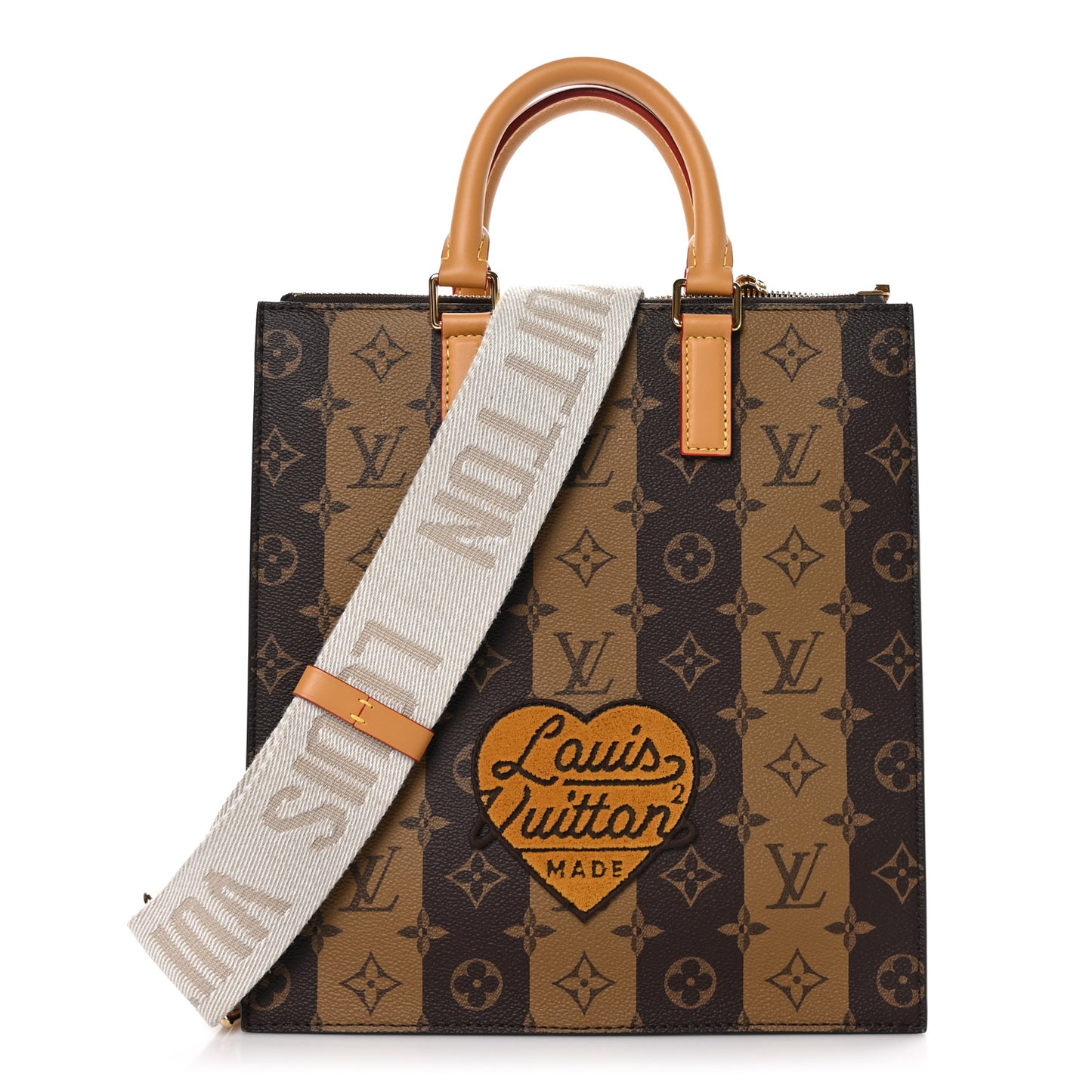 X NIGO Reverse Monogram Stripes Sac Plat Cross