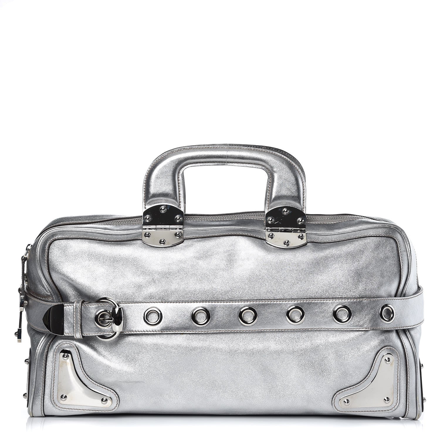 Gucci Metallic Calfskin Romy Boston Silver 1 of 12