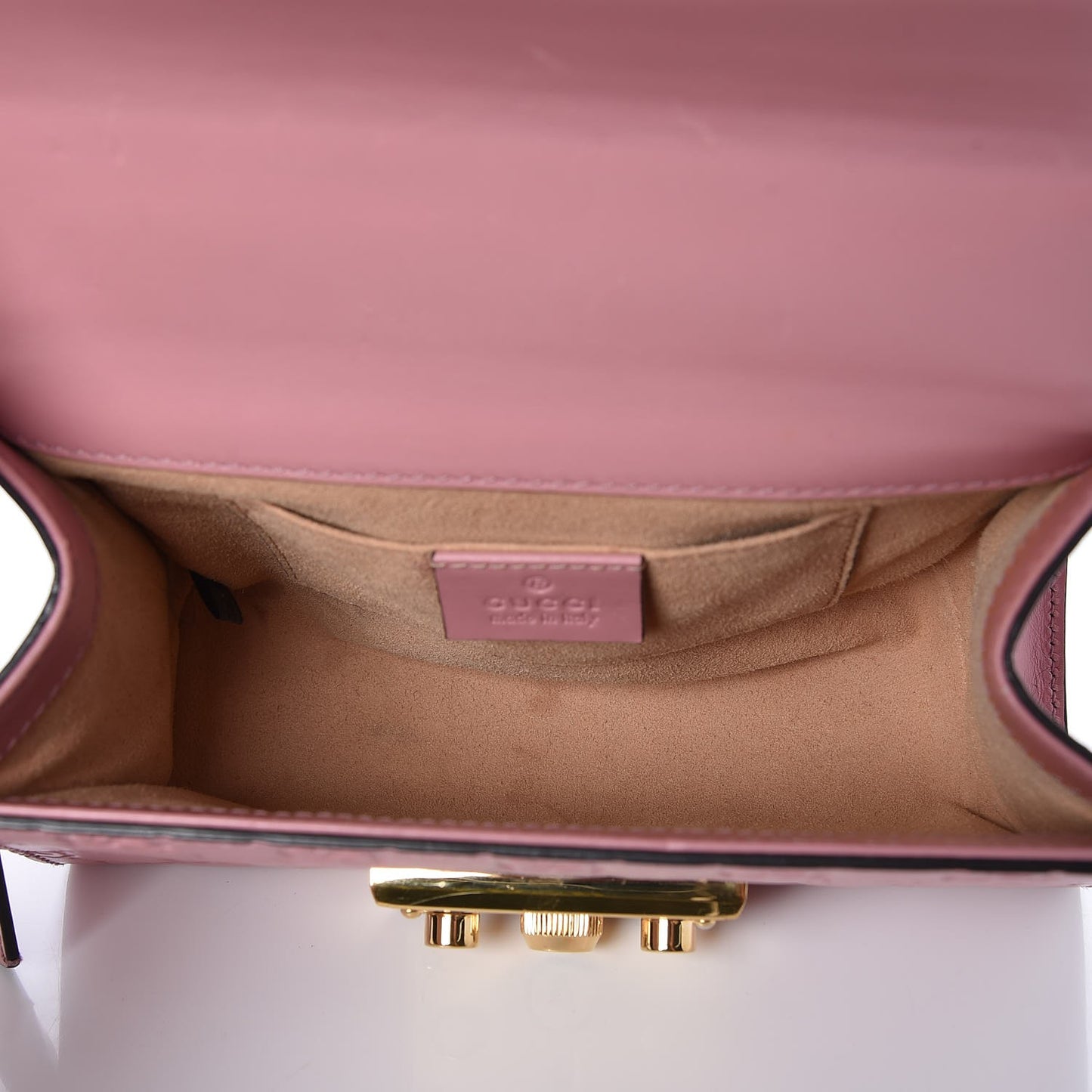 Guccissima Small Padlock Shoulder Bag Rose Baby Candy