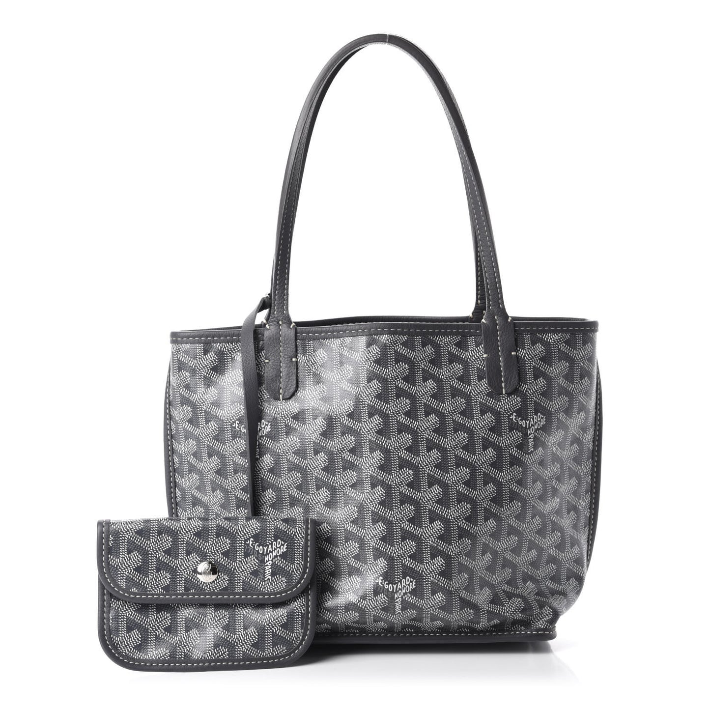 Goyardine Reversible Mini Anjou Grey