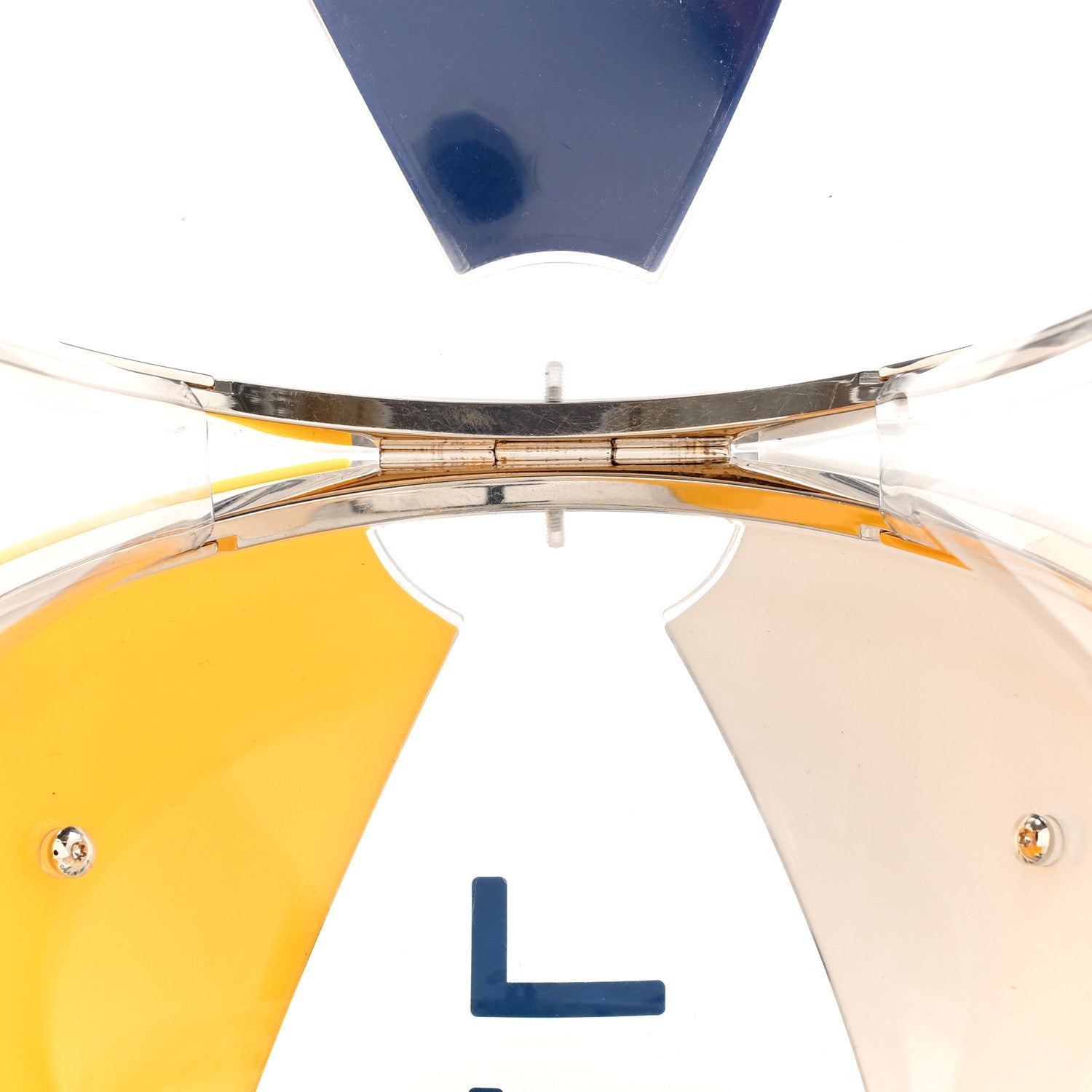 Chanel Plexiglass Coco Beach Ball Minaudiere Clutch Yellow White Blue 5 of 8