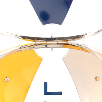 Chanel Plexiglass Coco Beach Ball Minaudiere Clutch Yellow White Blue 5 of 8
