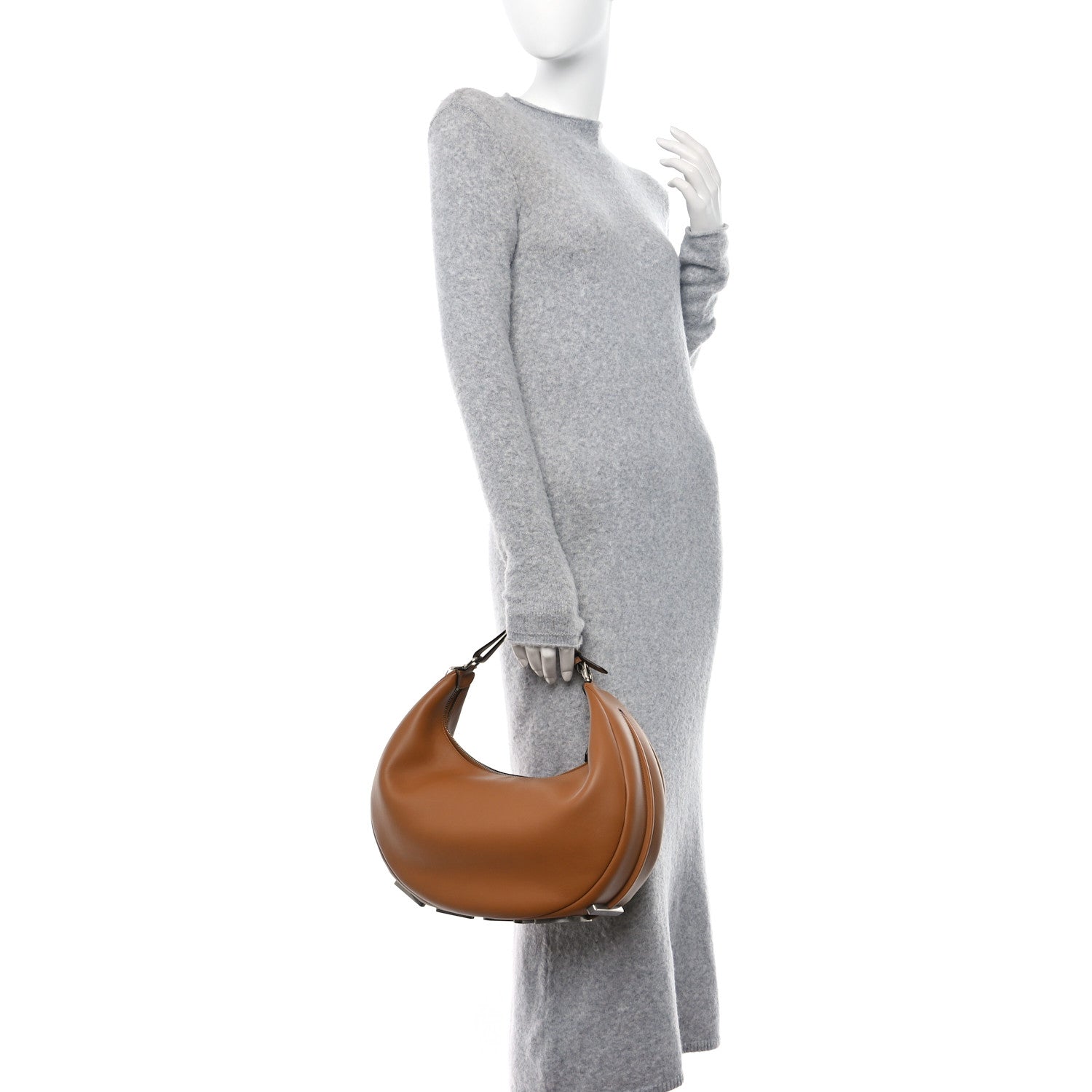 Fendi Vitello Grace Matte Medium Fendigraphy Hobo Bag Caramello 2 of 11