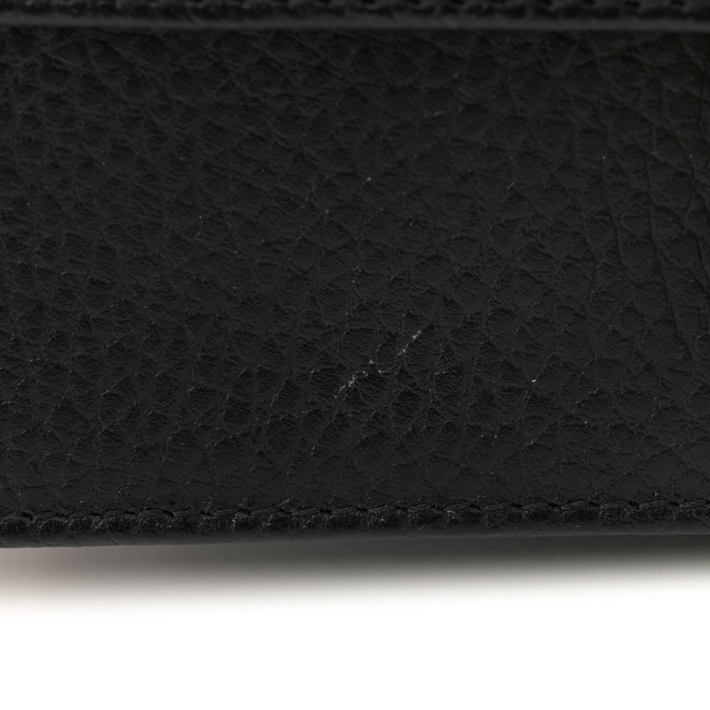 Dollar Calfskin Interlocking G Chain Wallet Black